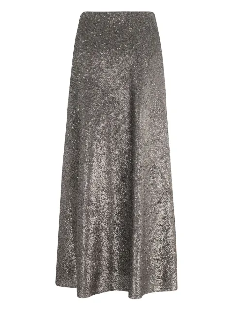 Herno sequinned A-line midi skirt Metallic GN00023DR12741097