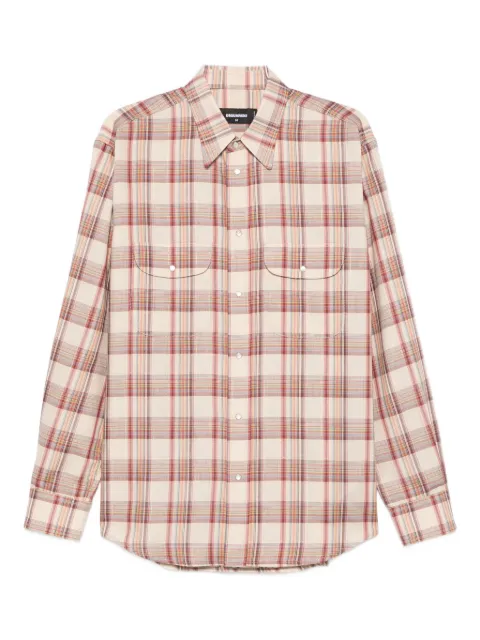 DSQUARED2 checked pocket shirt Neutrals S71DM0802D35330