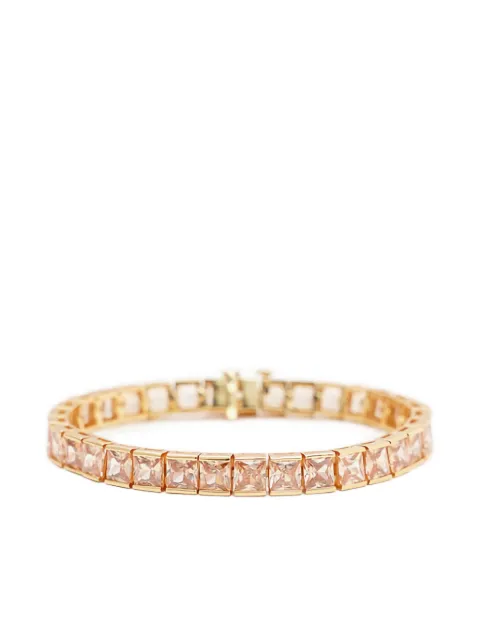 Izabel Display square-cut zirconia tennis bracelet White CCTTBS