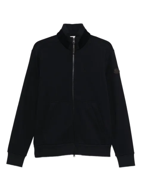 Moncler zip-up logo-patch sweatshirt Black K20918G0002989ANG