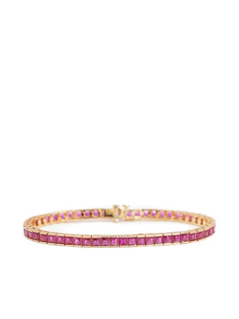 Izabel Display Square Tennis bracelet Pink CCTBS
