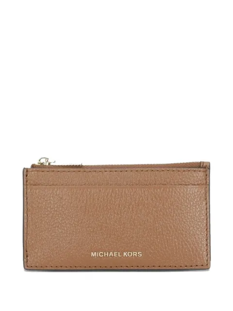 Michael Michael Kors grained leather card holder Brown 32F5GJ6D8L