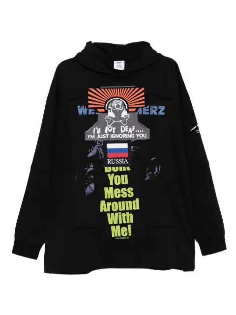 VETEMENTS patchwork hoodie Black VICUAH19TR331LS