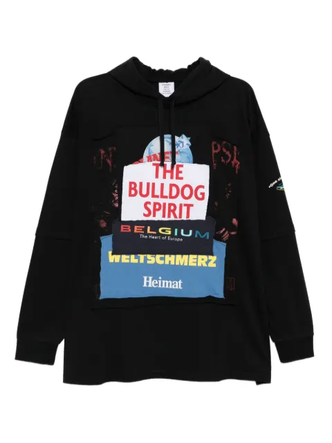 VETEMENTS patchwork hoodie Black VICUAH19TR331