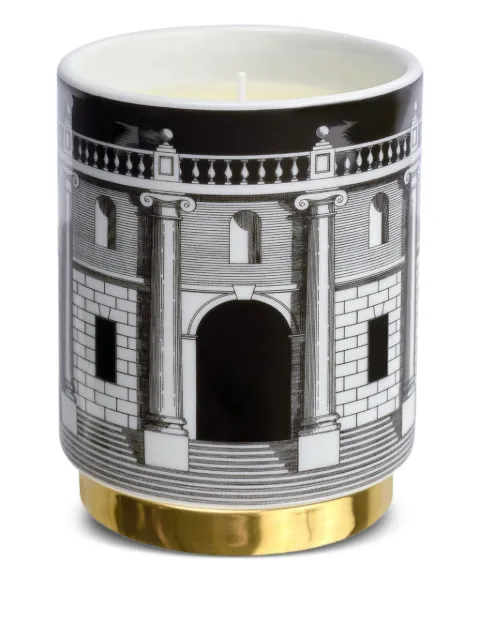 Fornasetti architectural-print candle (250g) Black FPXS005