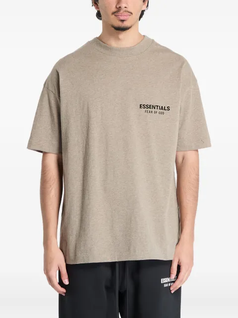 FEAR OF GOD ESSENTIALS logo-print T-shirt Brown 125AS254191F985