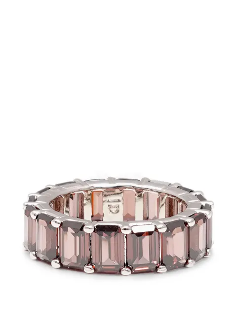Izabel Display zirconia-embellishment ring Brown RCCC