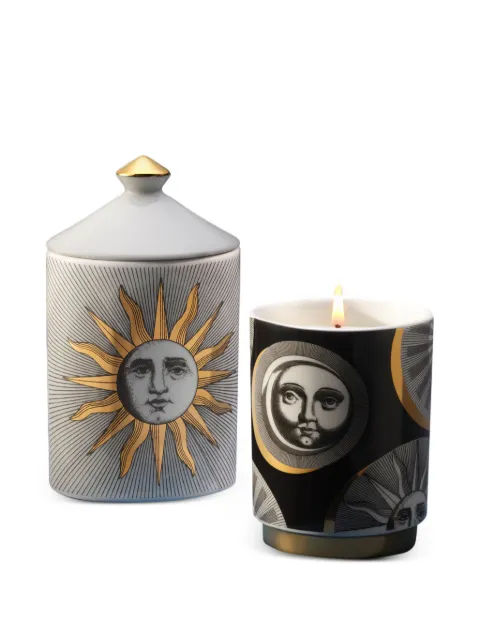 Fornasetti sun moon candle Black FPXS300