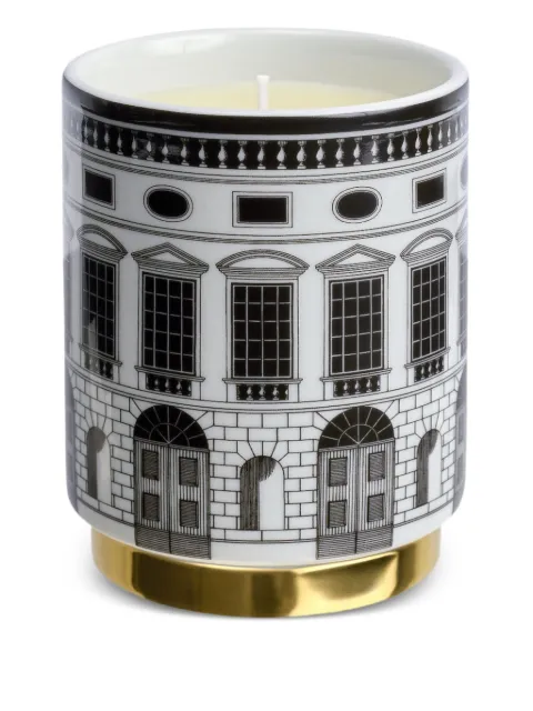 Fornasetti architecture-print candle (295g) Black FPXS419