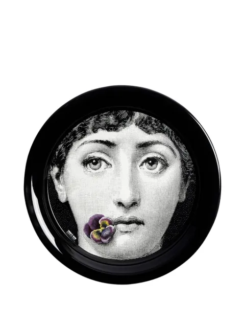 Fornasetti Tema & Variazioni N.137 woman-face tray Black C26Y137