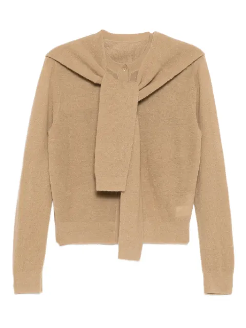 JNBY draped detailing cardigan Brown 5P9313580