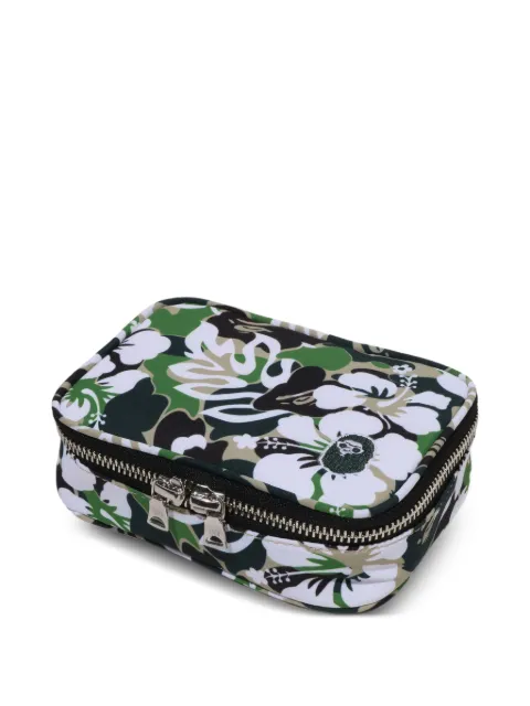 A BATHING APE® hibiscus-print washbag Green 001SGL701005F
