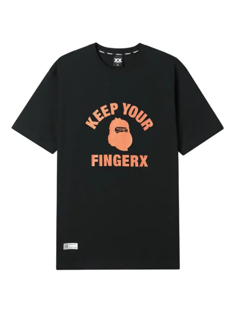 FINGERCROXX graphic-print T-shirt Black FFXTEM01125X