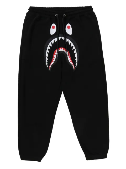 A BATHING APE® shark-head drawstring track pants Black 001PTL801321M
