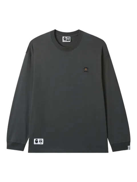 FINGERCROXX logo-patch long-sleeved sweatshirt Grey FFXLTM01071X