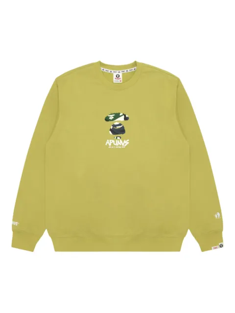 AAPE BY *A BATHING APE® camouflage-print crew-neck sweatshirt Green ASWD311XXP