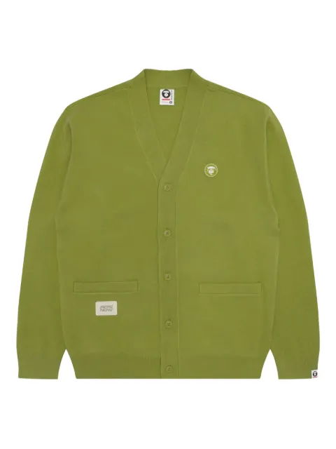 AAPE BY *A BATHING APE® Ape Head patch-pocket cardigan Green AKNC356XXP