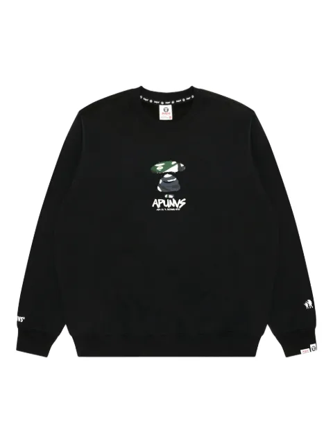 AAPE BY *A BATHING APE® Ape Head-print crew-neck sweatshirt Black ASWD311XXP