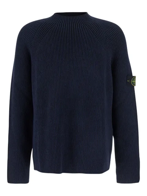 Stone Island ribbed-knit sweater Blue K2S155100023S00L7