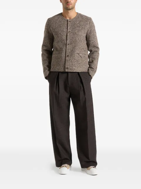 Manière De Voir Melvin - textured jacket - taupe Brown MAN3455