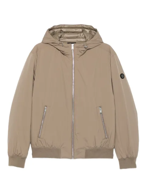 BOSS hooded zip-front jacket Neutrals 50547425
