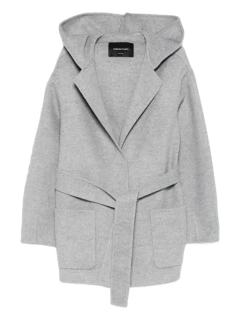 Fabiana Filippi hooded belted jacket Grey CTD225F689L6880000