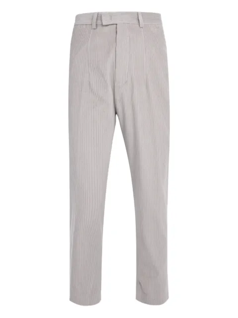 Gaëlle Paris pleated-front corduroy trousers Grey GAABM01425