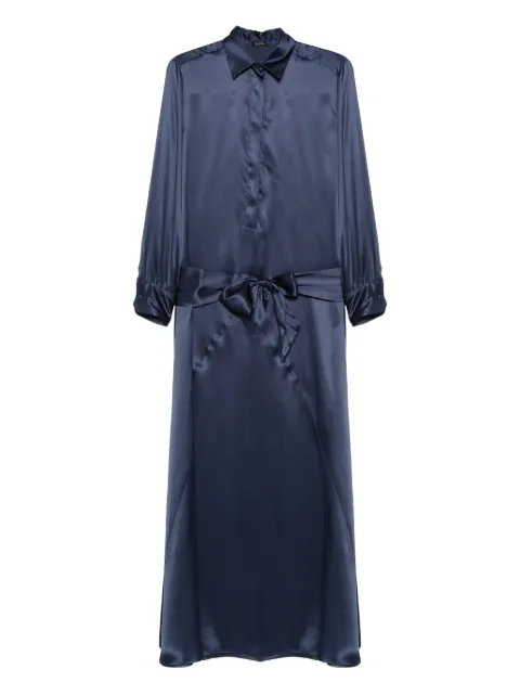 Kiton panelled maxi dress Blue D51327K0333707005
