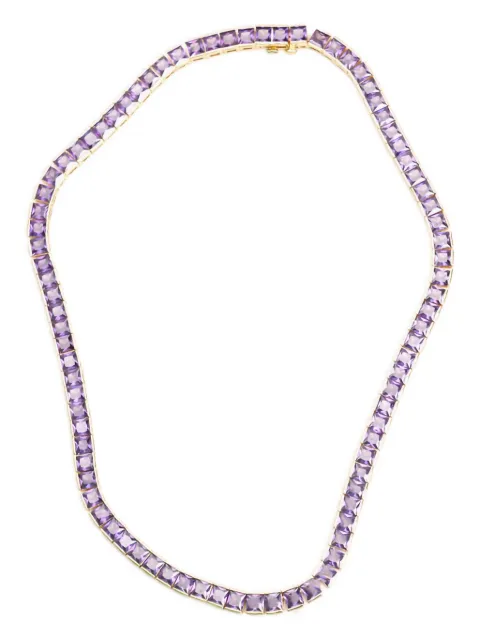 Izabel Display crystal-embellished necklace Purple CCTTN
