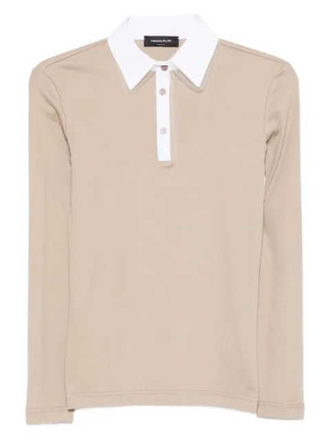 Fabiana Filippi long-sleeve polo shirt Neutrals JED225F596L686