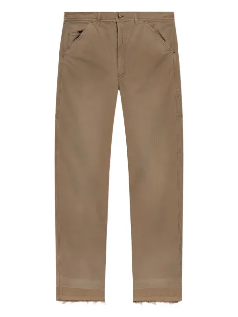 Maison Margiela herringbone frayed trousers Neutrals S50LA0242M30024
