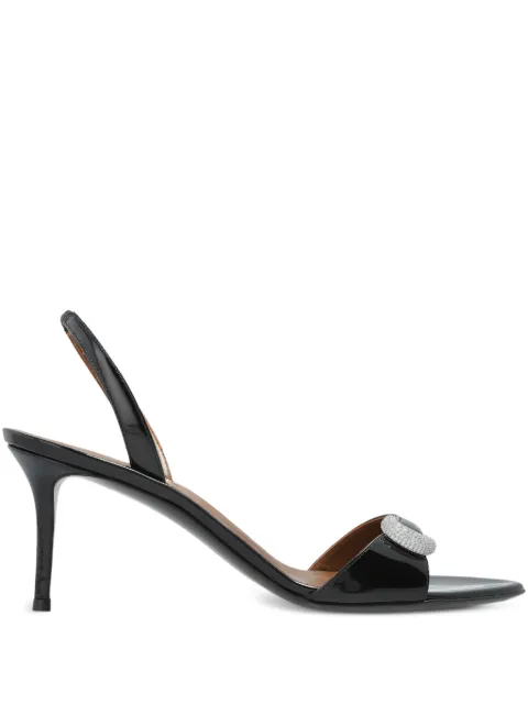 Giuseppe Zanotti 95mm crystal-embellished slingback sandals Black I500010004