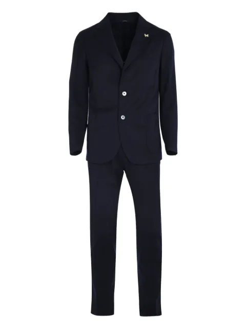 Tombolini wool single-breasted suit Blue A116IFZQ