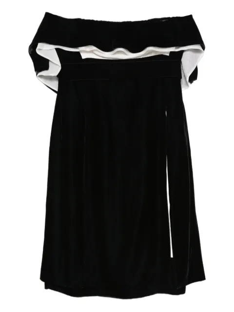 Valentino Garavani Pre-Owned 2000s off-shoulder velvet dress Black VA950VN