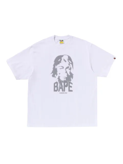 A BATHING APE® Beethoven-print T-shirt White 001TEL801335M