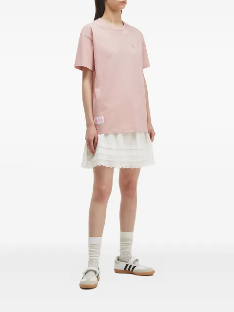 FINGERCROXX embroidered cotton T-shirt Pink FFXTEW01083X