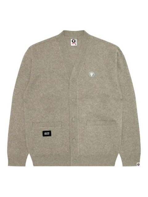 AAPE BY *A BATHING APE® Ape Head patch-pocket cardigan Neutrals AKNC356XXP