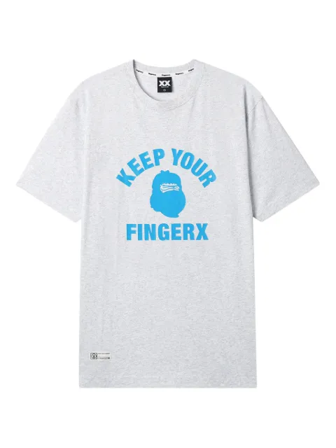 FINGERCROXX graphic-print T-shirt Grey FFXTEM01125X