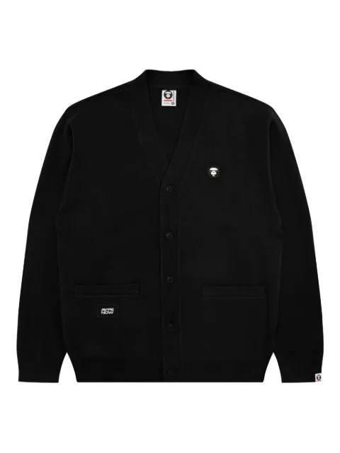AAPE BY *A BATHING APE® Ape Head patch-pocket cardigan Black AKNC356XXP