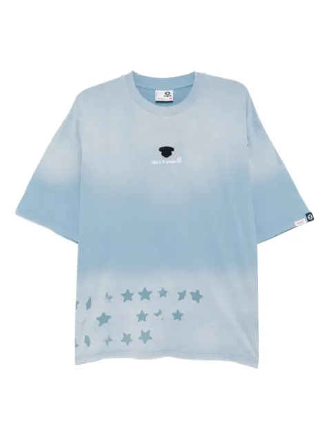 AAPE BY *A BATHING APE® star-print tie-dye t-shirt Blue ATE1741XXP