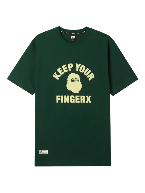 FINGERCROXX graphic-print T-shirt Green FFXTEM01125X
