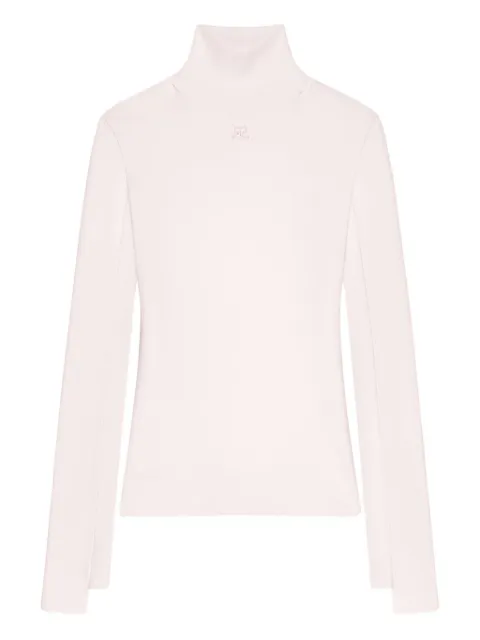 Courrèges mock-neck interlock sweater Pink 425MPU260FI0001