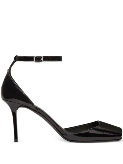 Courrèges ankle-strap peep-toe pumps Black 425SPP045VY0014