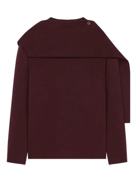 Courrèges Scarf merino-wool sweater Red 425MPU252FI0036
