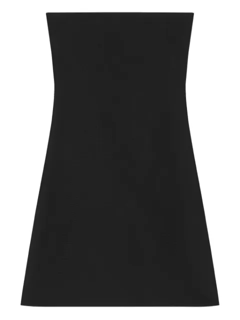 Courrèges embroidered strapless mini dress Black 425JRO749JS0256