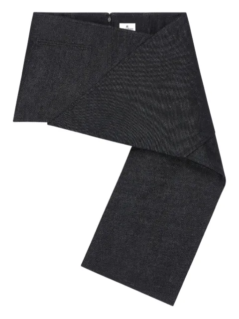 Courrèges asymmetrical-panel denim mini skirt Black 425DJU312DE0052