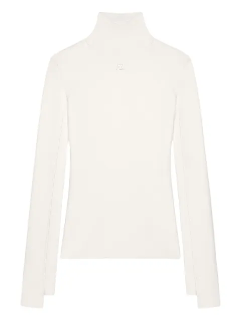 Courrèges mock-neck sweater White 425MPU260FI0001