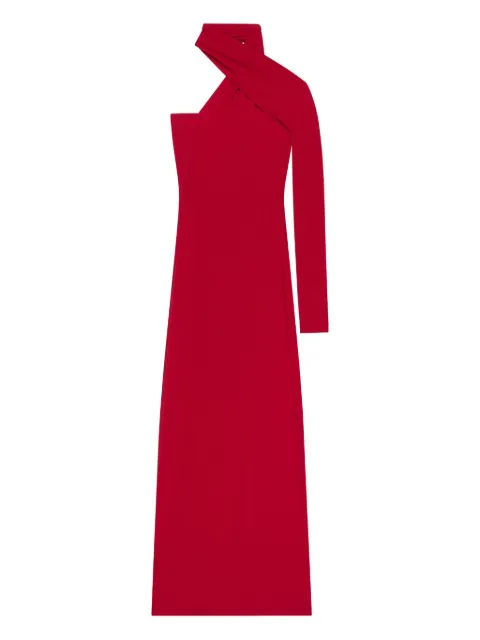 Courrèges twisted one-shoulder midi dress Red 425JRO735JS0145