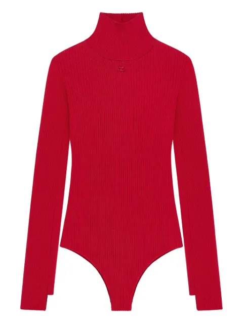 Courrèges mock-neck bodysuit Red 425MBD165FI0001