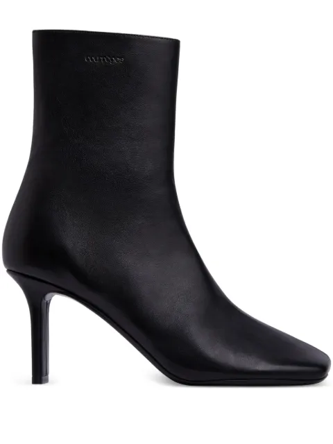 Courrèges leather square-toe ankle boots Black 425SAB048AG0044